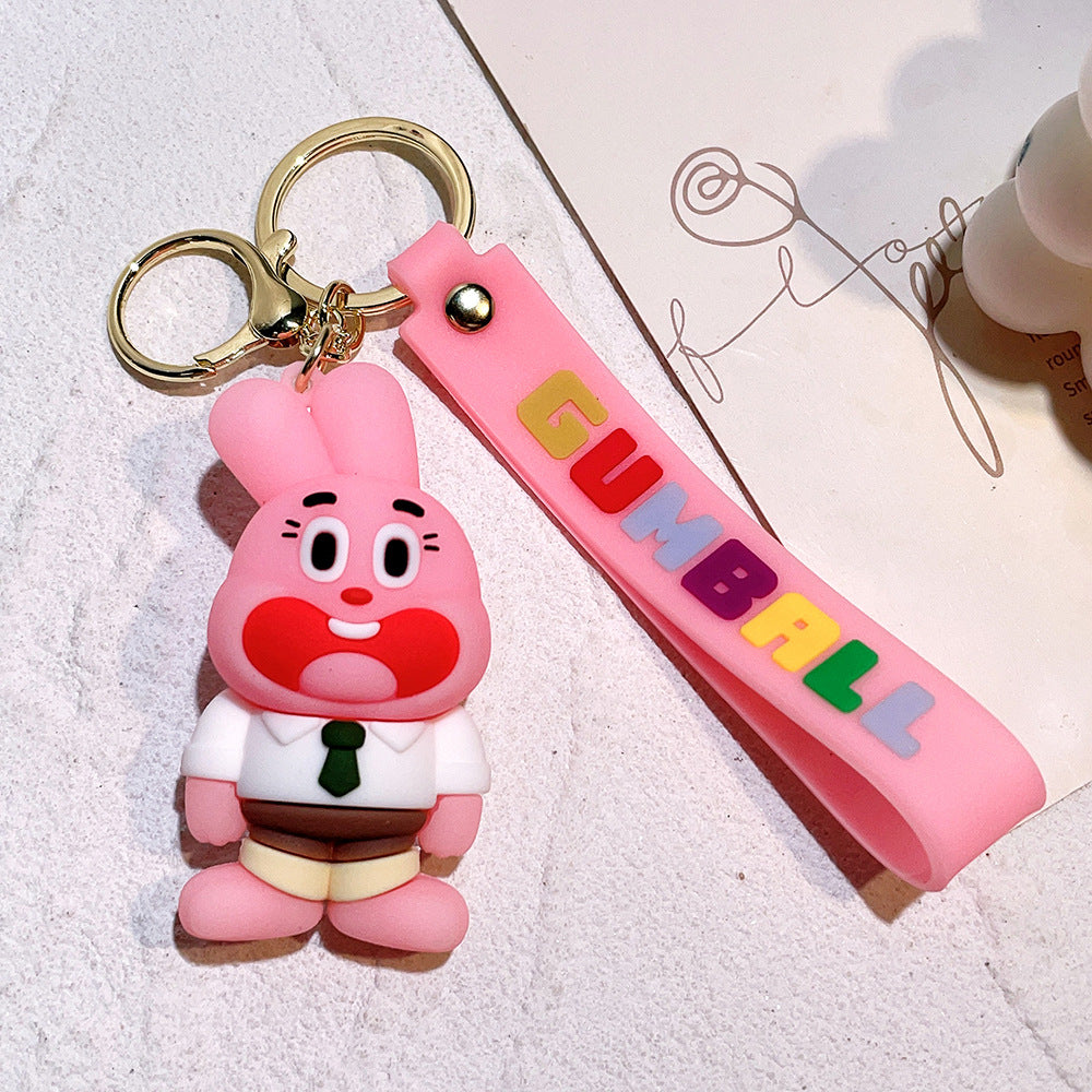 Wholesale Cartoon PVC Soft Glue Cute Keychains ACCVIP-KC-QiWei001