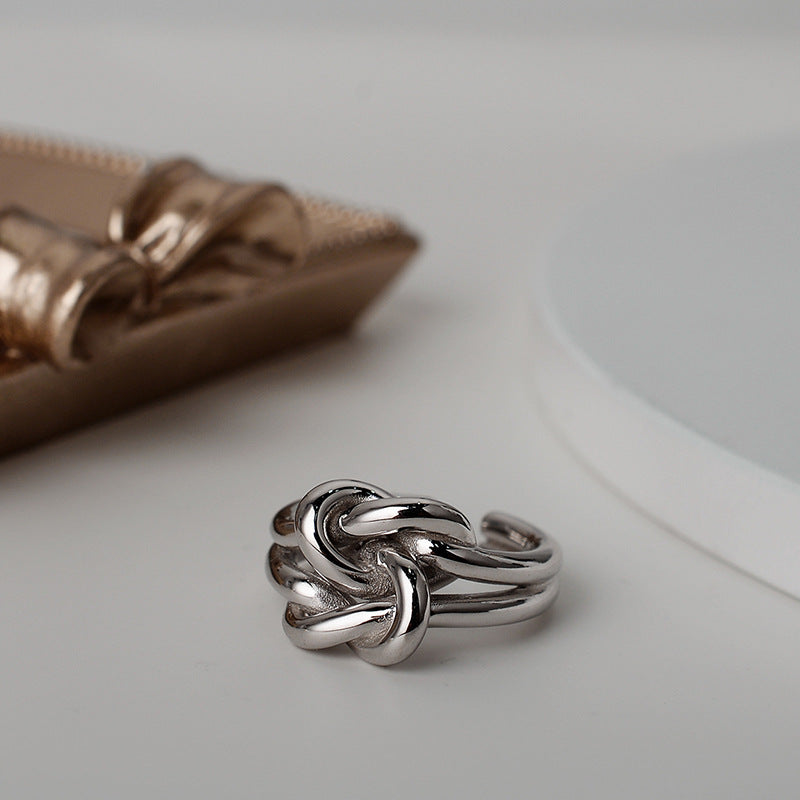 Wholesale Light Luxury Multi-layer Winding S925 Silver Rings ACC-RS-YWE013