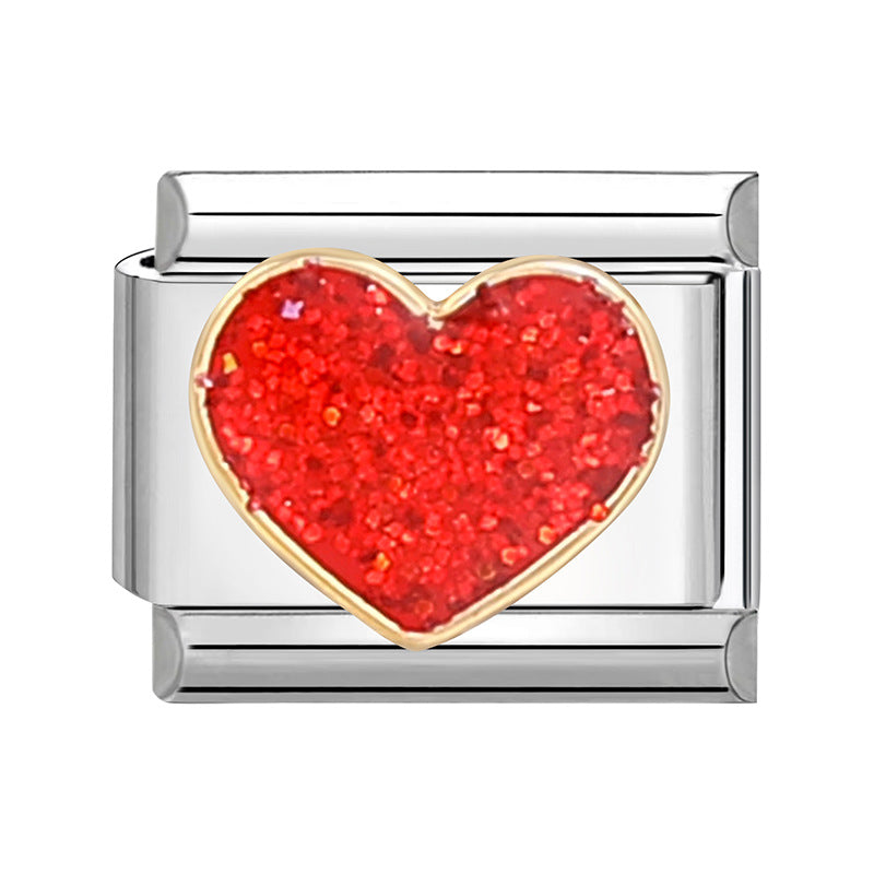 Wholesale Italian Charm Bracelet 9mm DIY Splicing Silver Creative Pattern Titanium Steel Composable Bracelet