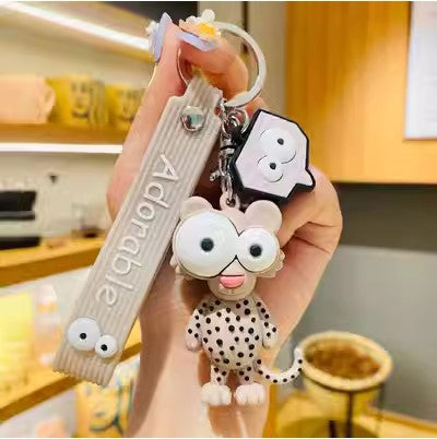 Wholesale Cartoon Silicone Animal Giraffe Cute Keychain Creative Keychain ACC-KC-Gongz007