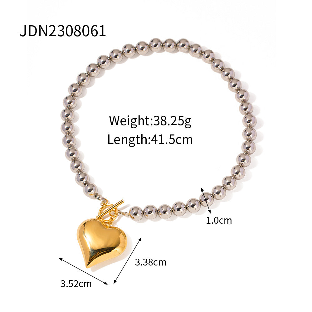 Wholesale Heart Series Vintage Love Necklace Stainless Steel ACC-NE-Wanx002