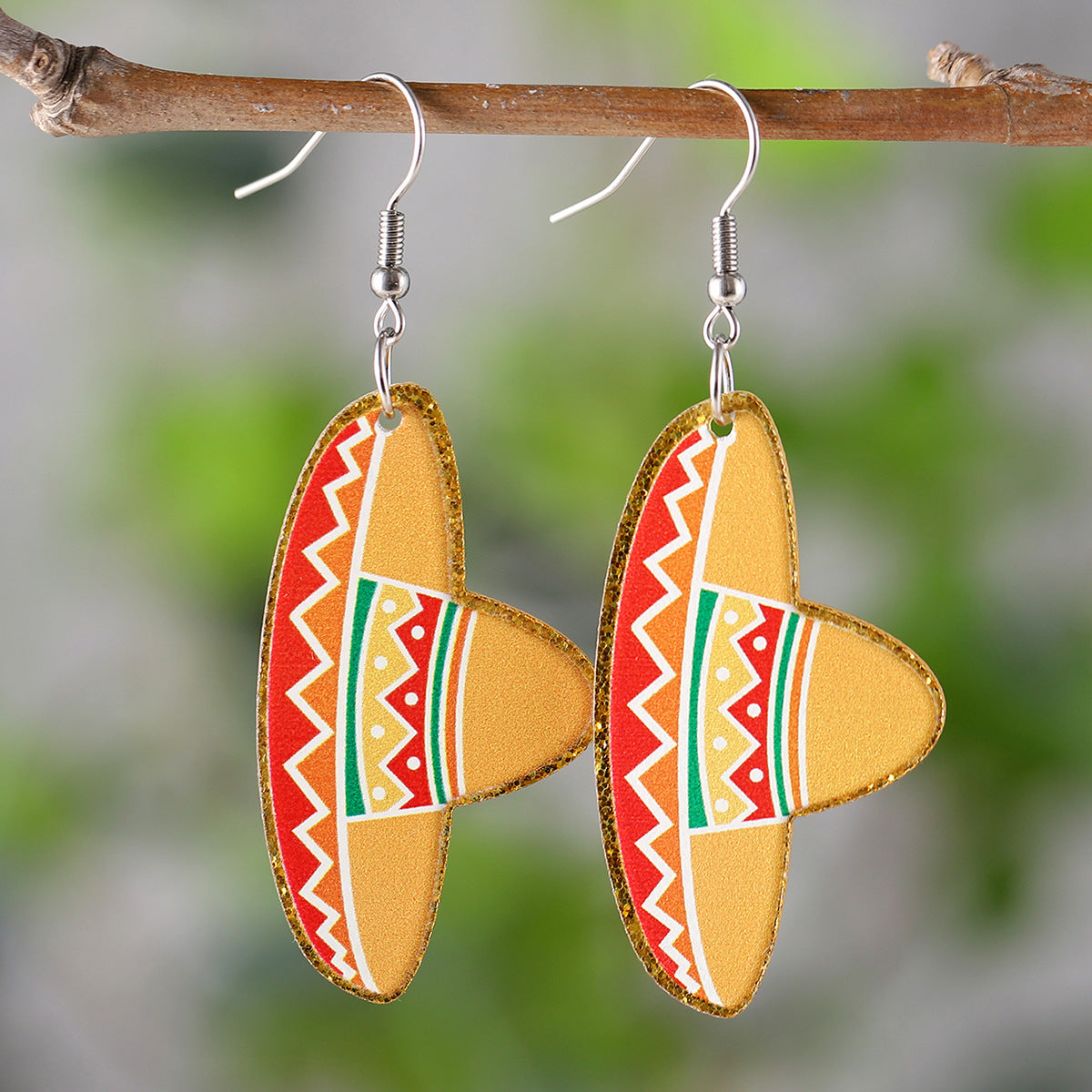 Wholesale Mexican Sombrero Tequila Cactus Acrylic Earrings