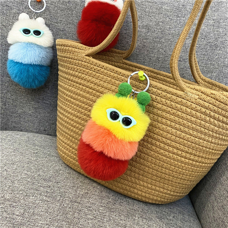 Wholesale Cartoon Cute Caterpillar Plush Keychain ACC-KC-KaiYue008