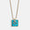 Wholesale Blue Turquoise Zodiac Enamel Stainless Steel Necklace