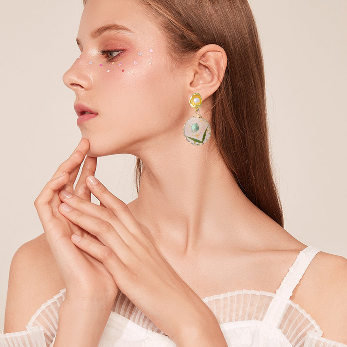 Wholesale Forest Earrings Mother of Pearl Earrings Luxury Earrings ACC-ES-YiN004