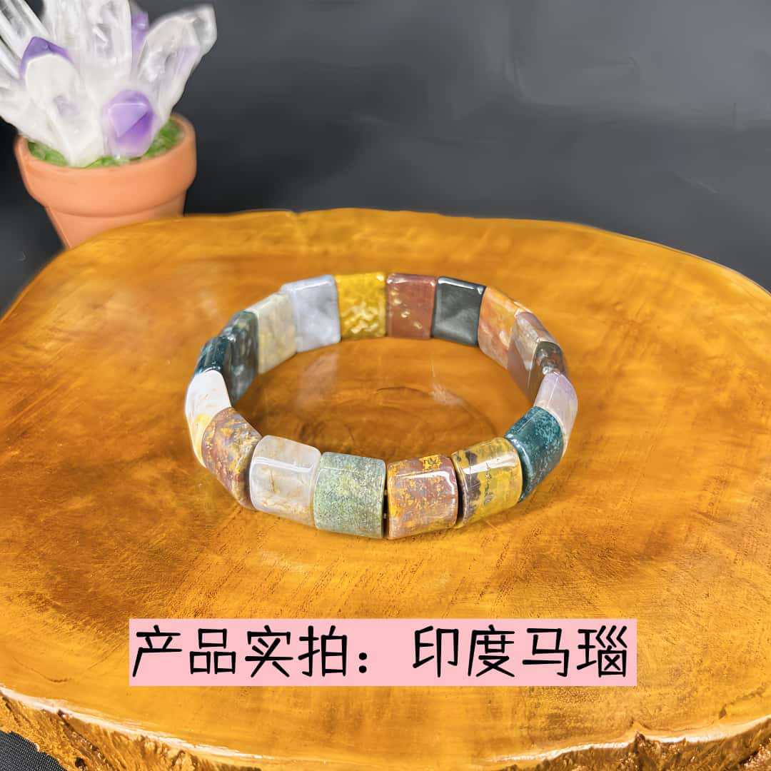 Wholesale Natural Tiger Eye Rose Quartz Indian Agate Bracelet