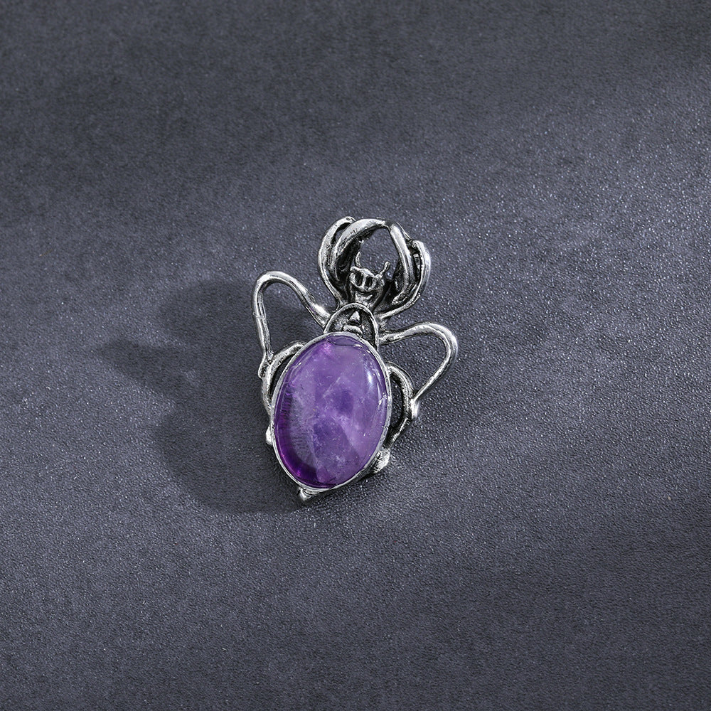 Wholesale Natural Stone Amethyst Pink Crystal Pendant