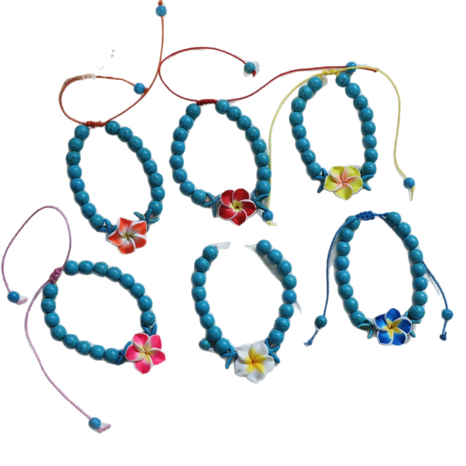 Wholesale Bohemian Sunflower Bracelet - Turquoise Beaded Leather Jewelry Accessory,  Trendy Gift for Women