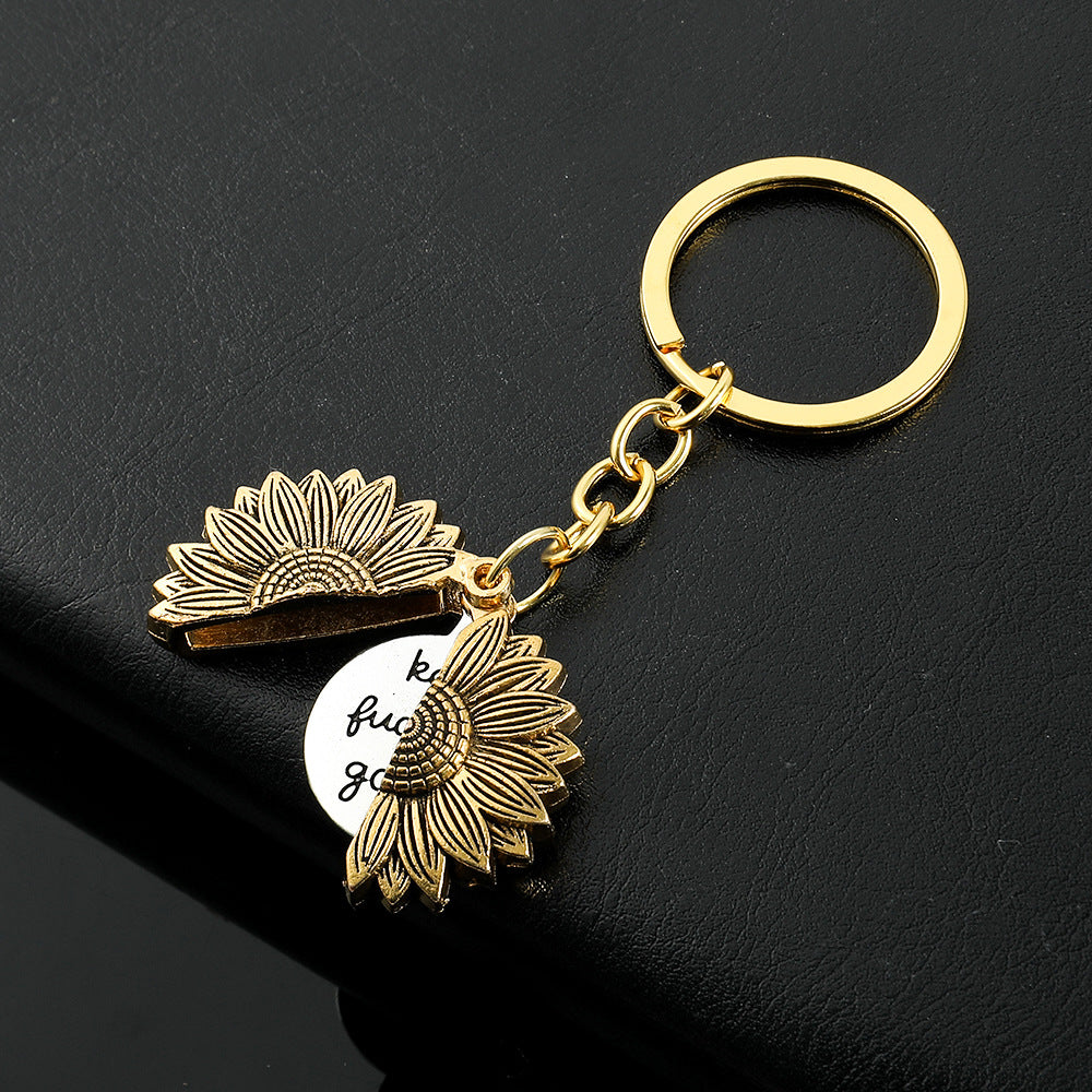 Wholesale  sunflower letter keychain
