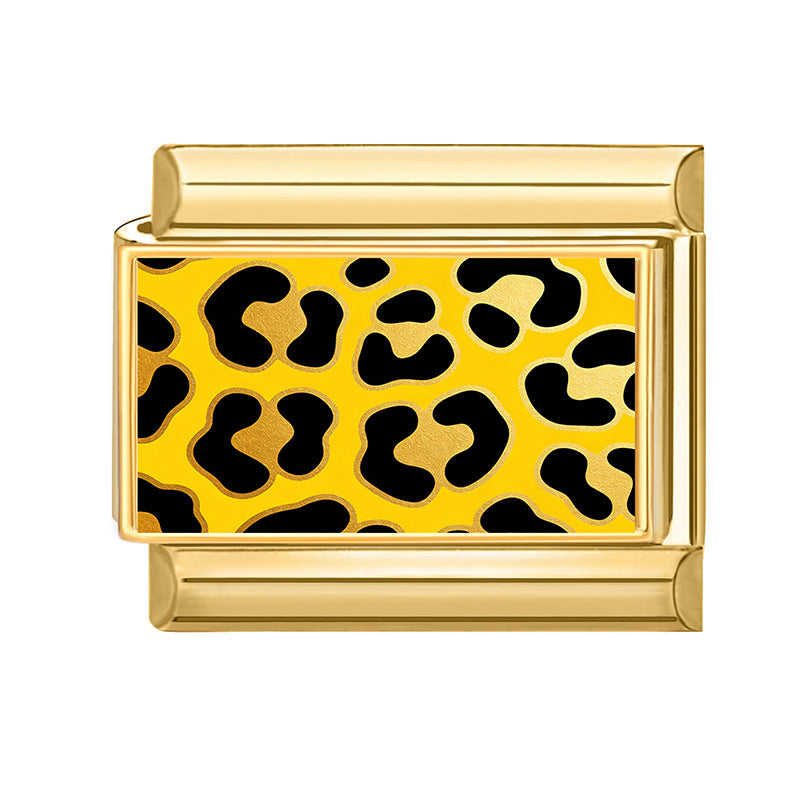 Wholesale Leopard Pattern DIY Modular Bracelet Accessories Alloy Plated Fashion Accessory for Boutique Resale