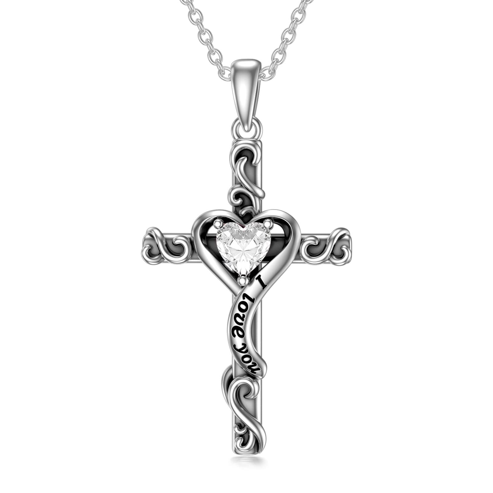 Wholesale Cross I Love You Pendant Necklace