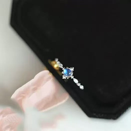 Wholesale Stylish Six-Pointed Star Ring Adjustable Silver Plated Jewelry Accessory