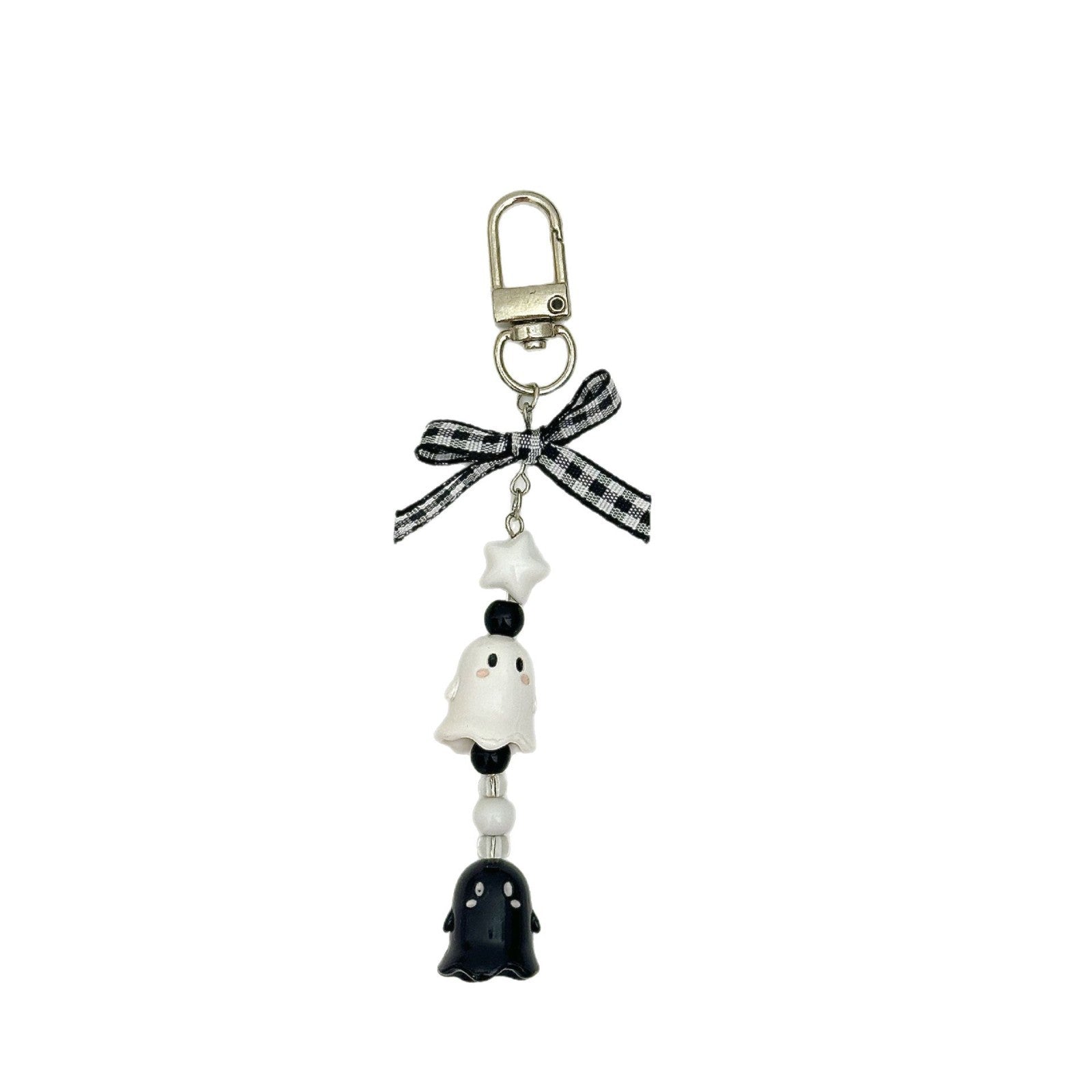 Wholesale Halloween Bow Ghost Piao Beaded Keychains