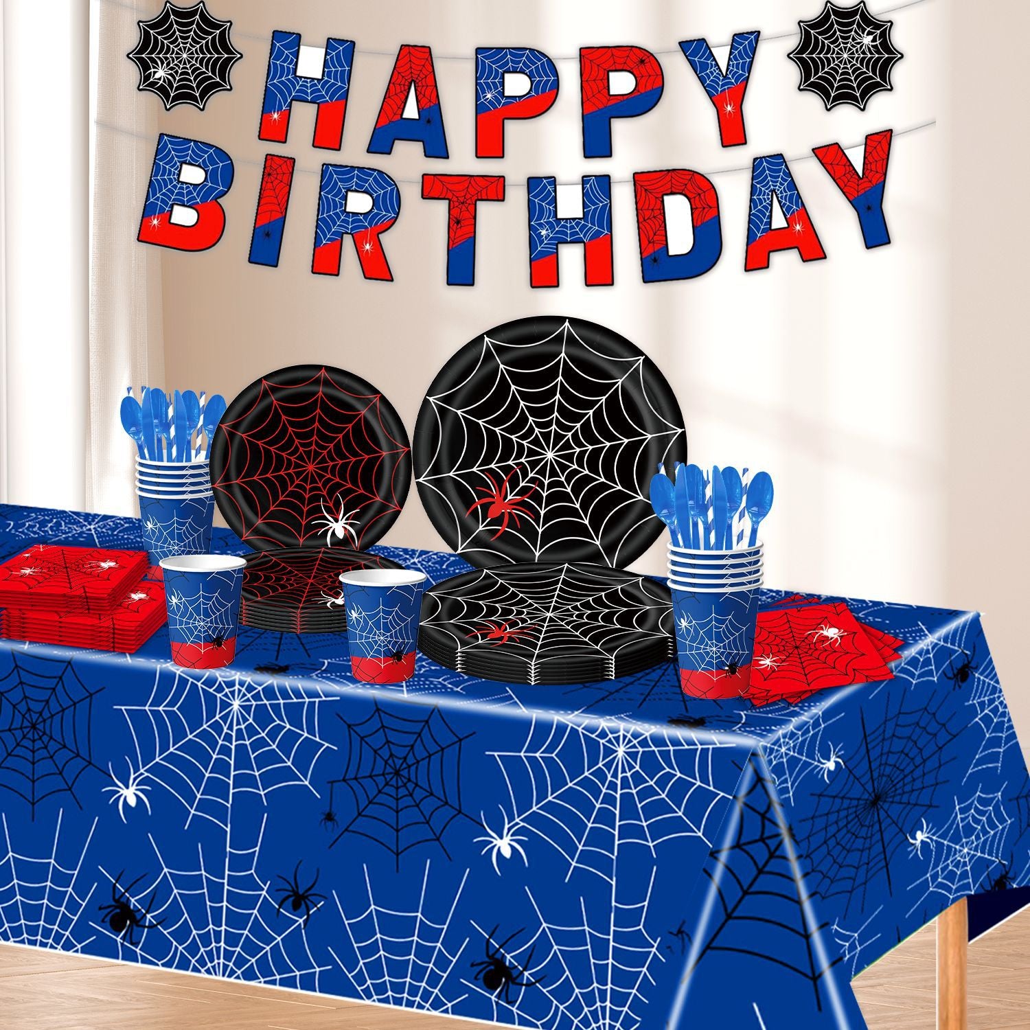 Wholesale   Web Party Pull Flag Banner Paper Plate Decorations