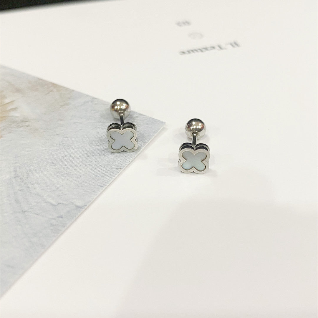 Wholesale Titanium Steel Non-fading Screw Mini Earrings ACC-ES-YZXW001