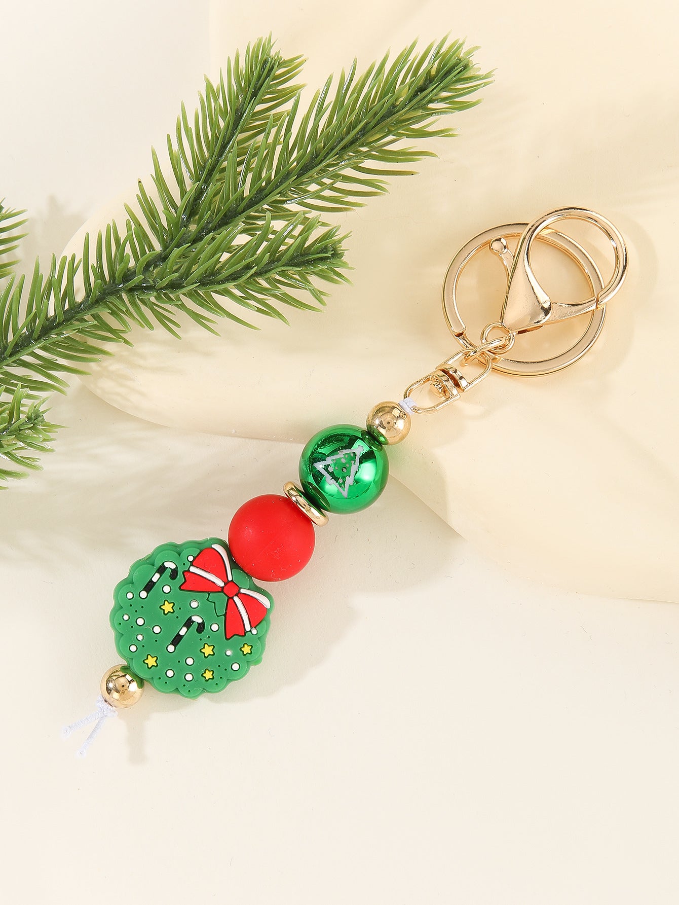 Wholesale Christmas  Silicone Beads Pendant Bracelet  Bag Keychain