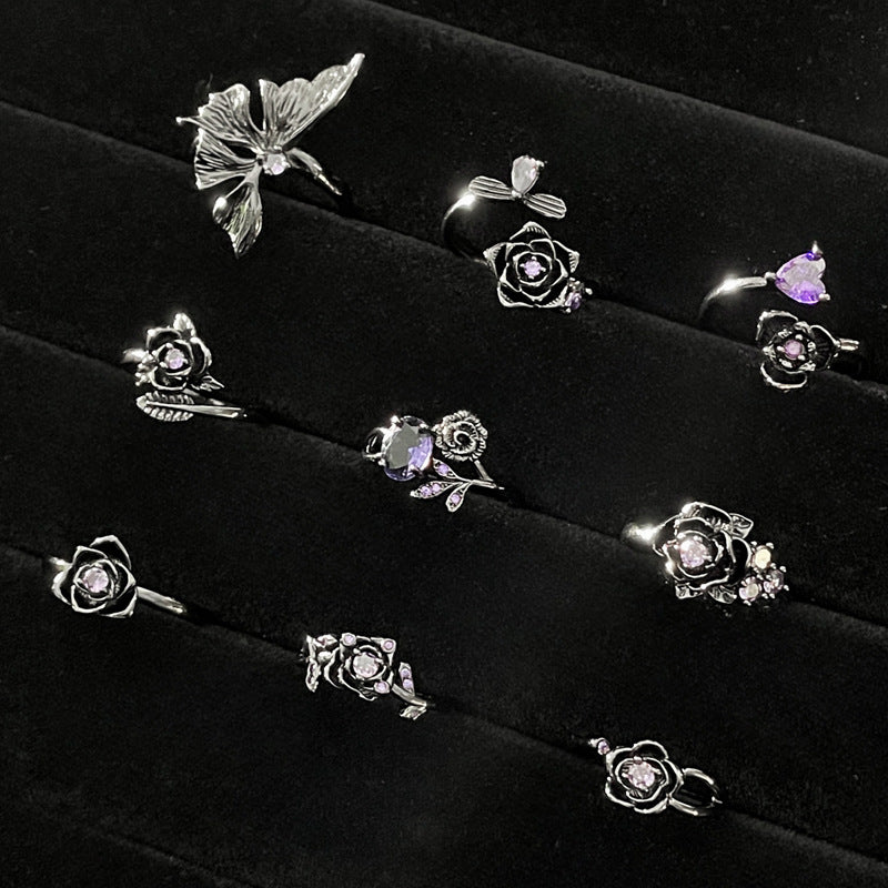 Wholesale  Rose Flower Opening Ring