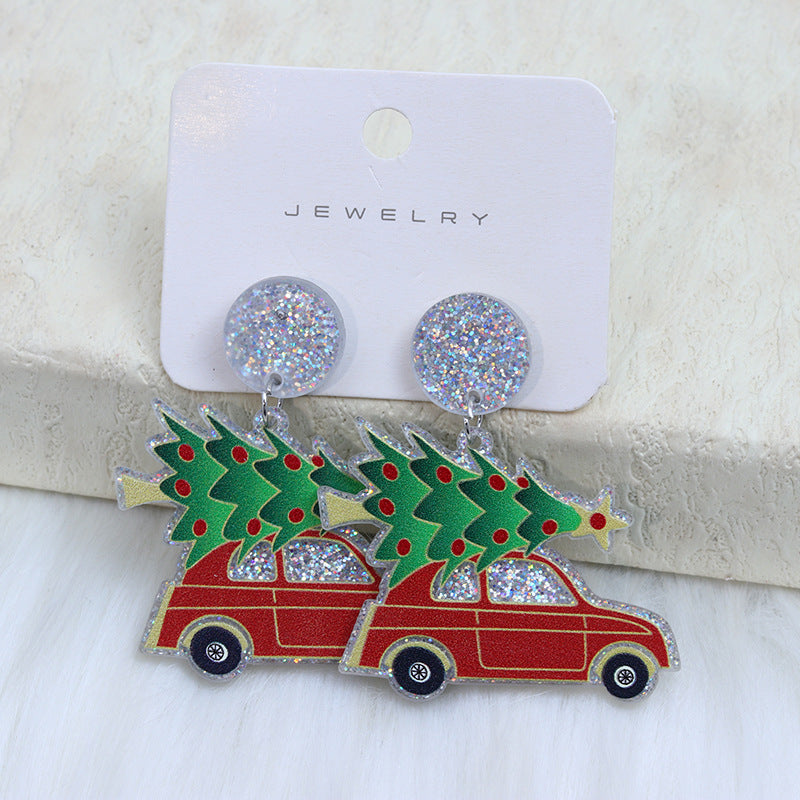 Wholesale  Mardi Gras Christmas Acrylic Earrings