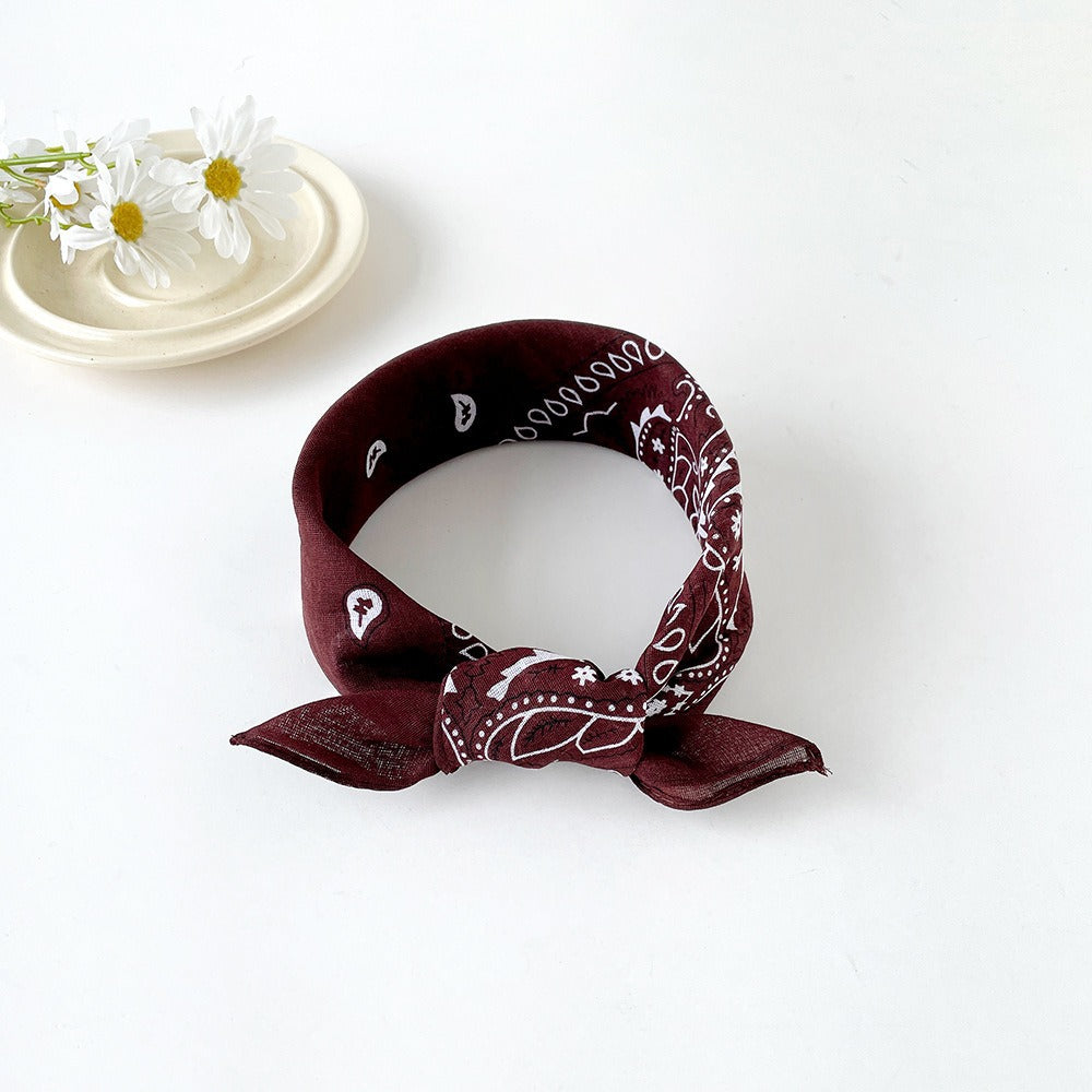 Wholesale cashew flower square silk scarf