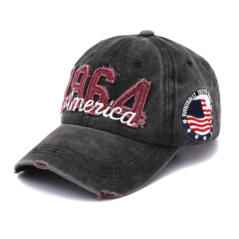 Wholesale washed hat 1964 embroidered  baseball cap