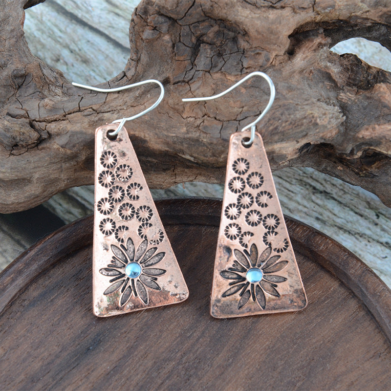 Wholesale Old Tassel Short Sunflower Earrings