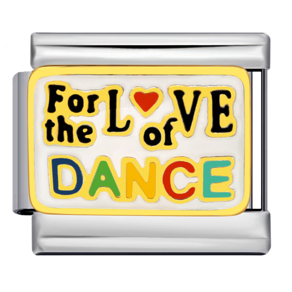 Wholesale Italian modular stainless steel welding dripping oil  DIY bracelet