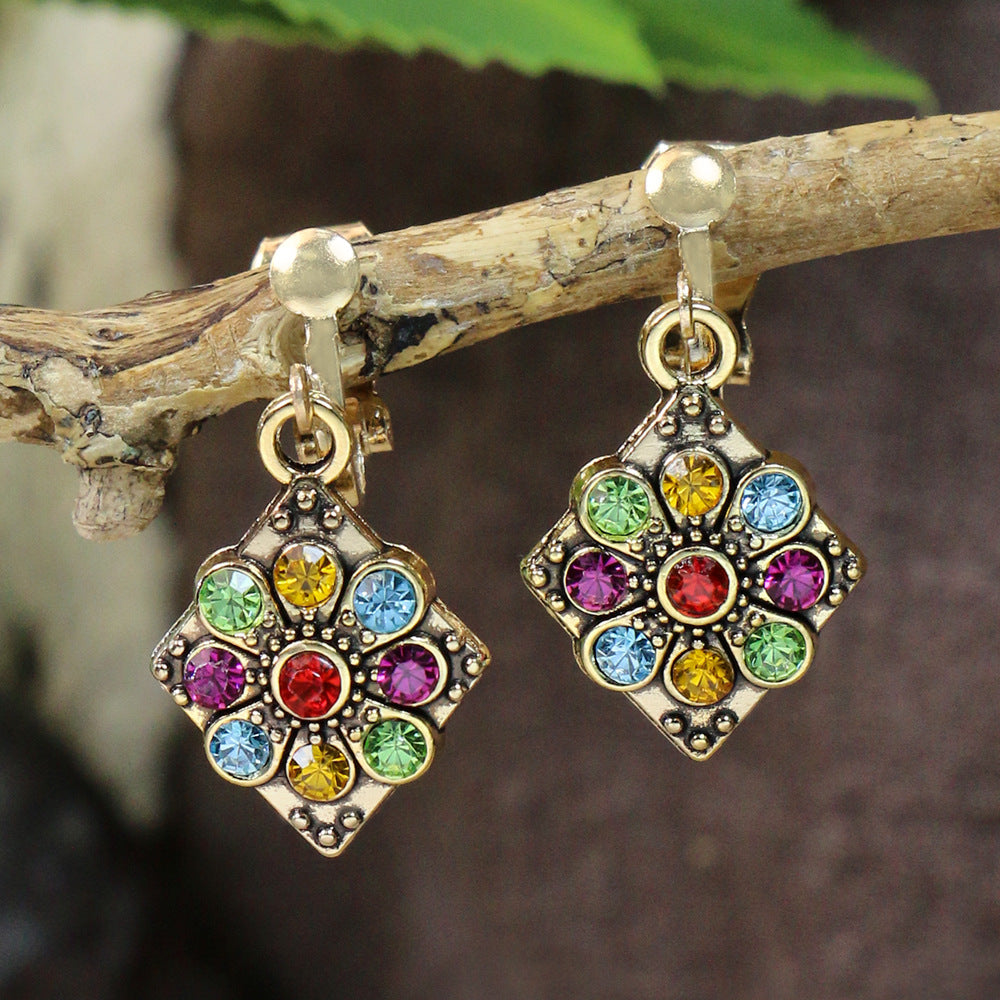 Wholesale Bohemian Geometric Hollow Earrings Retro Ethnic Ear Clip,  Stylish Everyday Jewelry