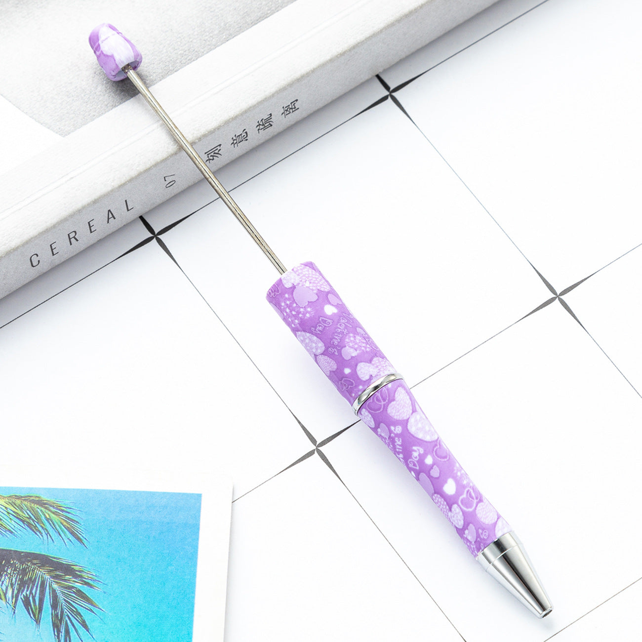 Wholesale Beadable Pens Valentine's Day Plastic DIY Beaded Pens