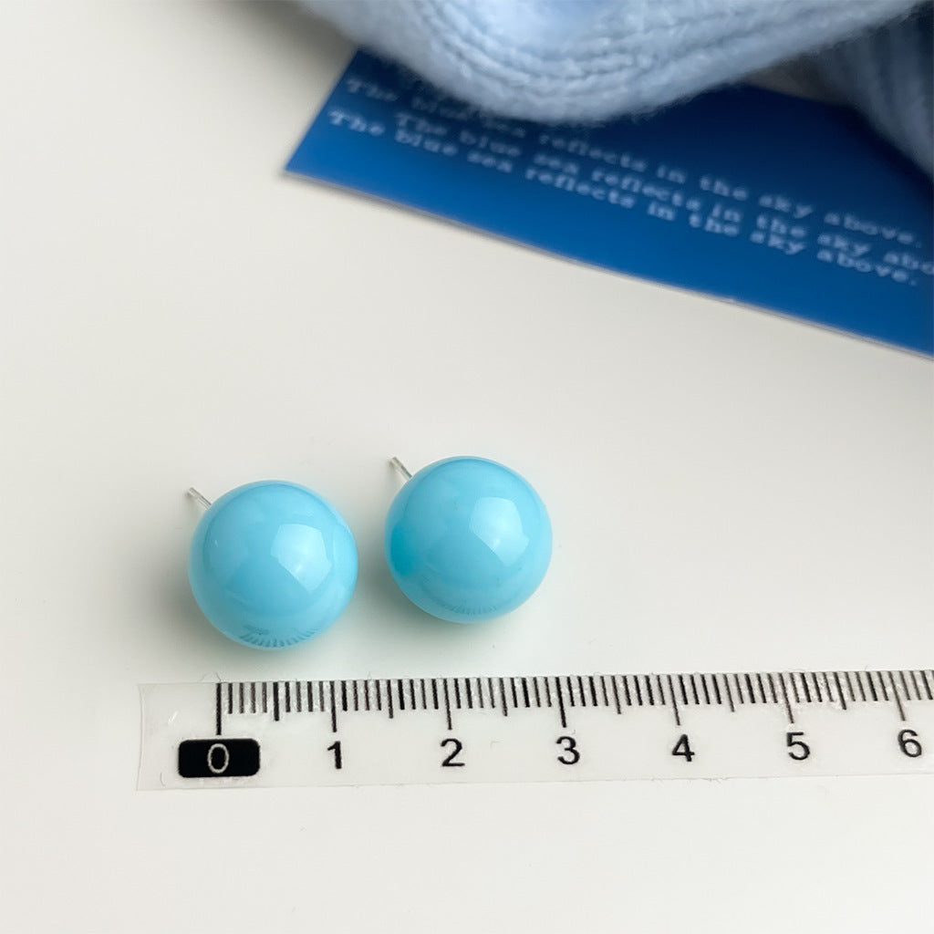 Wholesale blue oil earrings
