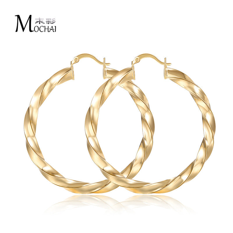 Wholesale Geometric Metal Hoop Earrings ACC-ES-MoCai011