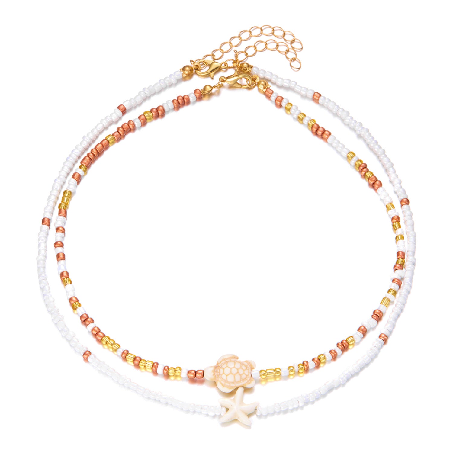 Wholesale handmade beaded suit clavicle chain  shell beaded necklace