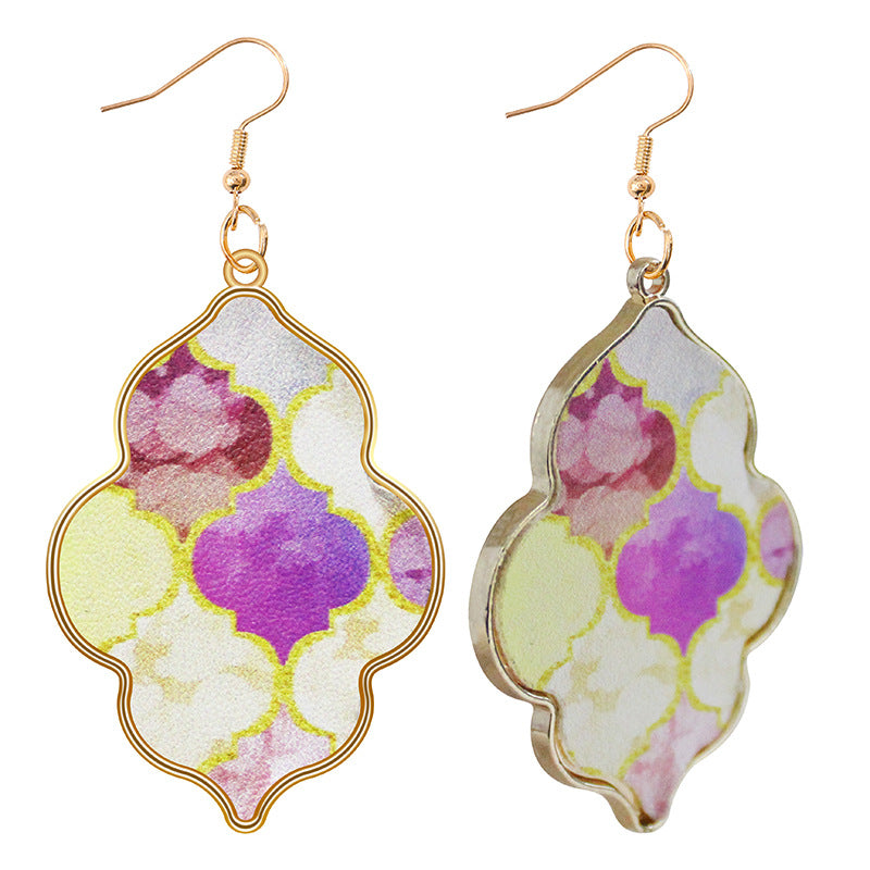 Wholesale  retro  alloy earrings wave point Baroque style earrings