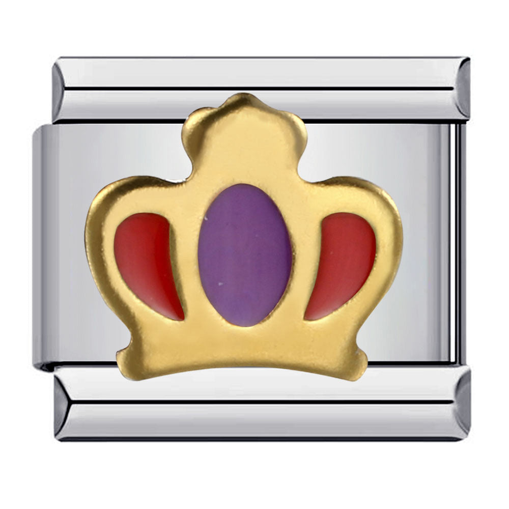 Wholesale Italian Charm Bracelet 9mm DIY Splicing Removable Heart Crown Element Stainless Steel Composable Bracelet