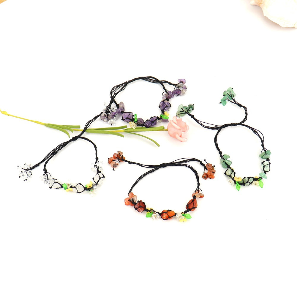 Wholesale Handmade Crystal Macrame Bracelet Geometric Design Unisex Jewelry Gift