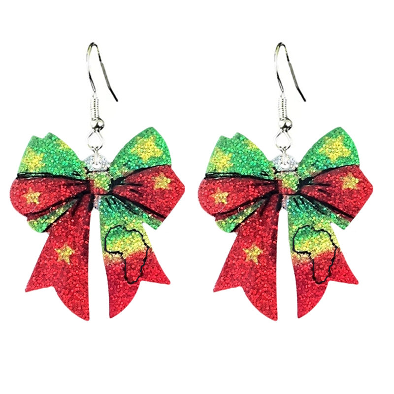 Wholesale  Black Liberation Day Celebrates June Festival Flag  Earrings