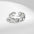 Wholesale  S925 Silver  Irregular Fish Scale Round Ring