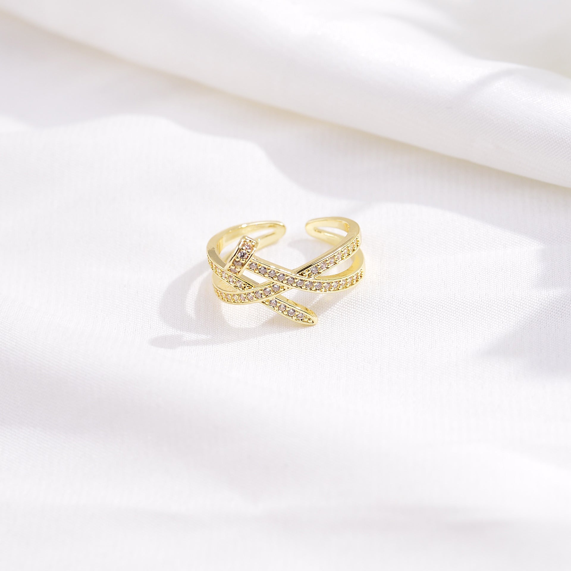 Wholesale Brass spiral nail diamond ring