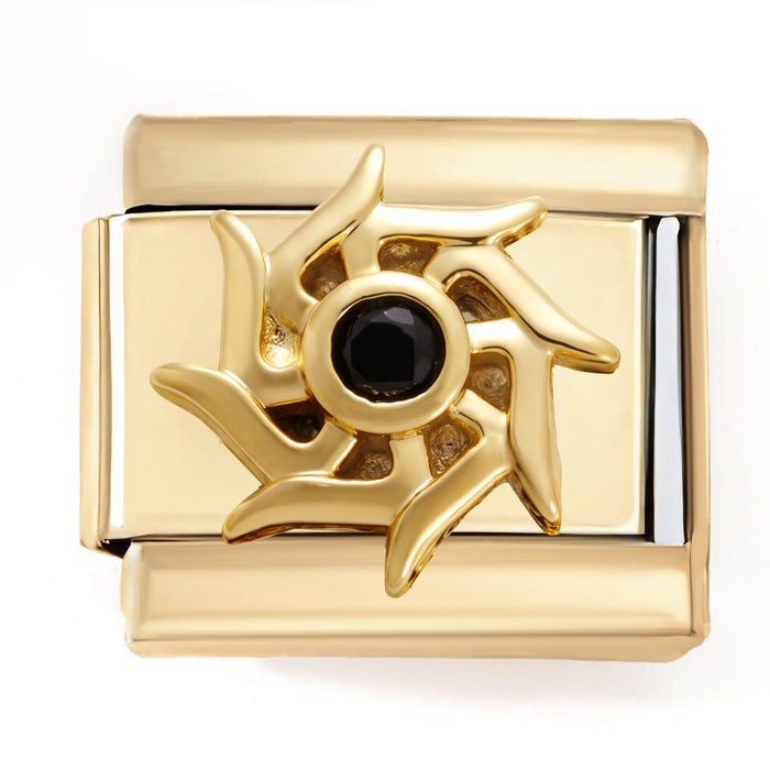 Wholesale 9mm Italian Charm Starter Bracelets DIY square Single Section Creative Stainless Steel Composable Bracelet