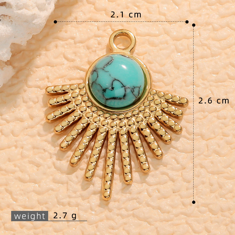 Wholesale Bohemian Natural Stone Necklace Pendant