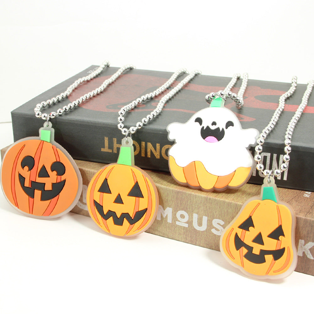 Wholesale Pumpkin Halloween PVC Necklaces ACC-NE-Shengh003