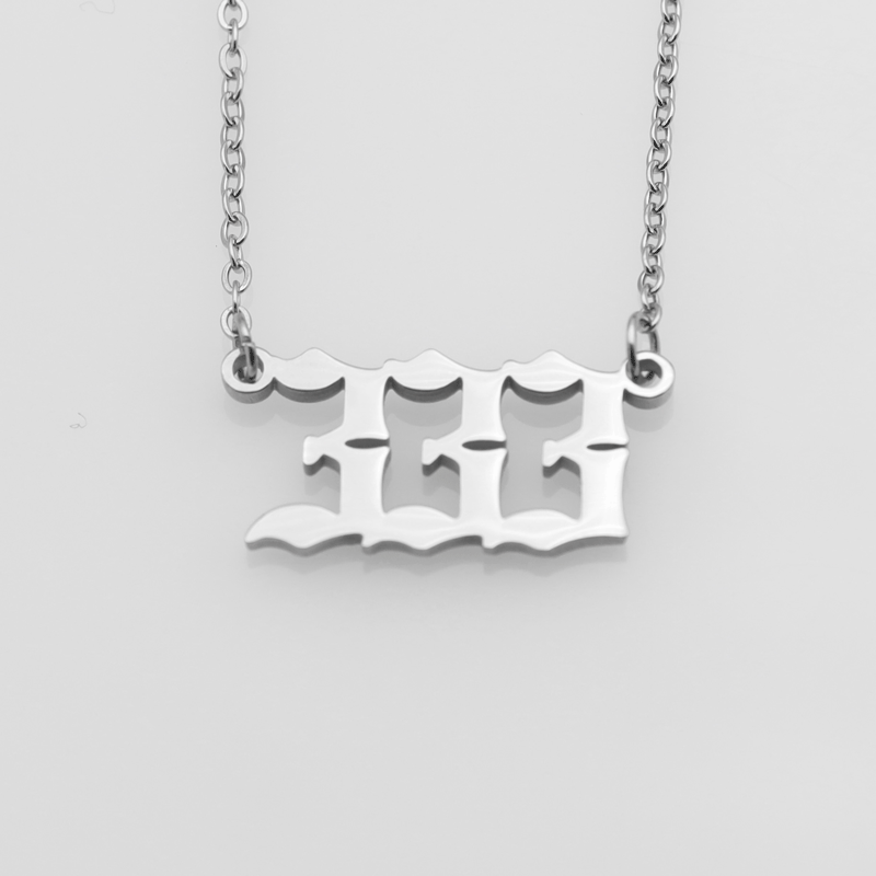 Wholesale Stainless Steel Angel Number Pendant Necklaces ACC-NE-XuanKa001