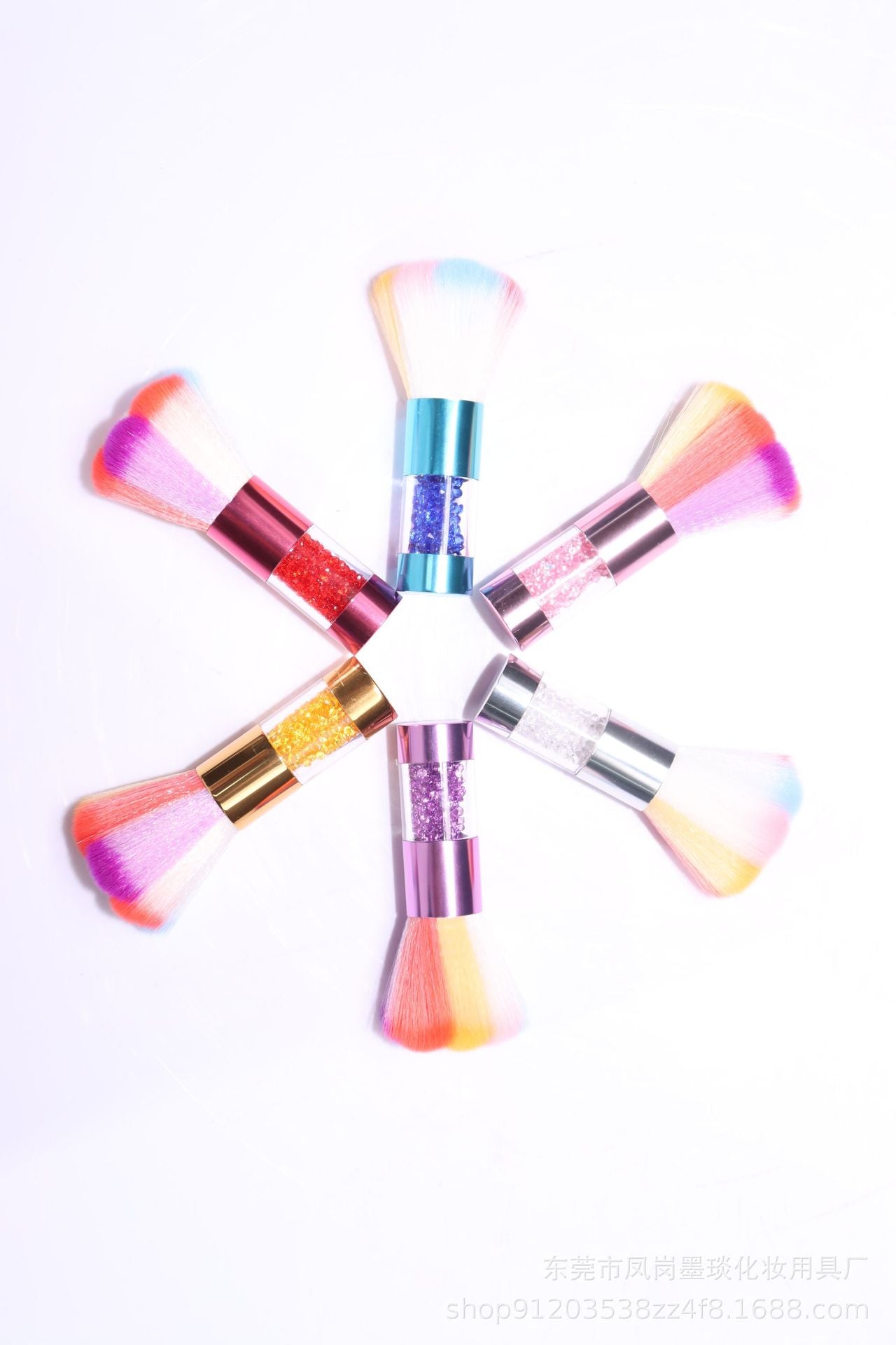 Wholesale Colorful Makeup Brushes with Diamonds ACC-MB-Fengg004
