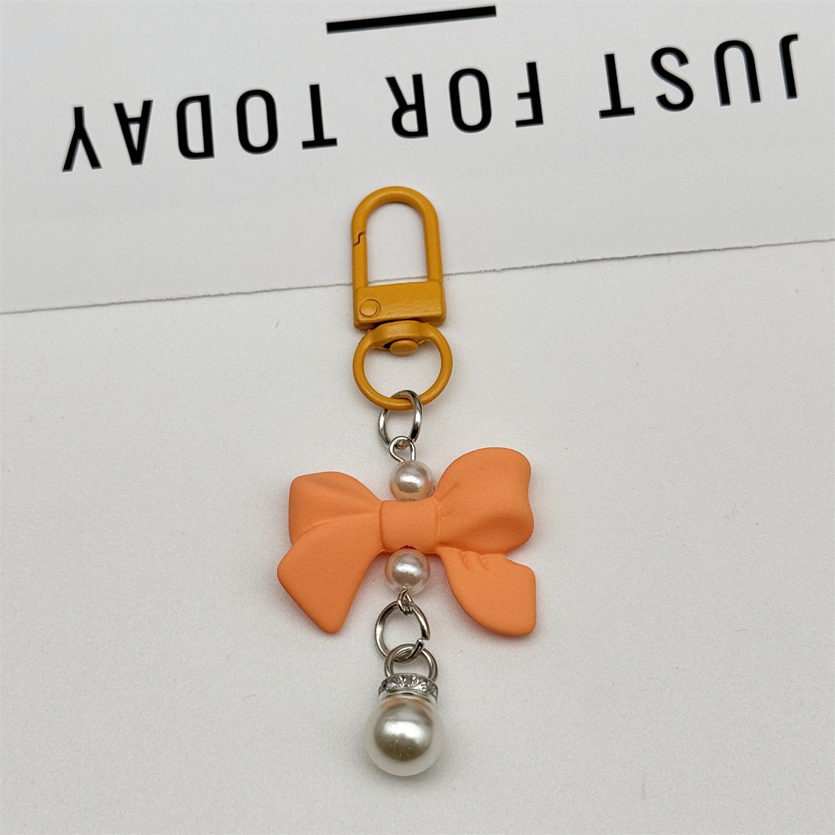 Wholesale Candy Colored Bowknot Texture Keychain Bag Charm Phone Accessory Gift
