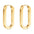 Wholesale 18K Golden U-shaped Earrings Geometric Stainless Steel Fashion Earrings