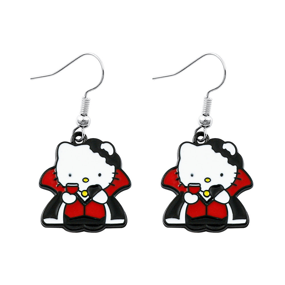 Wholesale Cute Cartoon Kitten Halloween Series Earrings ACCVIP-ES-KeFeng005