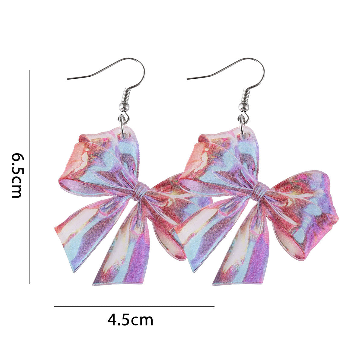 Wholesale Y2K Colorful Bowknot Acrylic Pendant Earrings