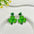 Wholesale 10pcs St. Patrick's Day Acrylic Glitter Green Hat Clover Earrings