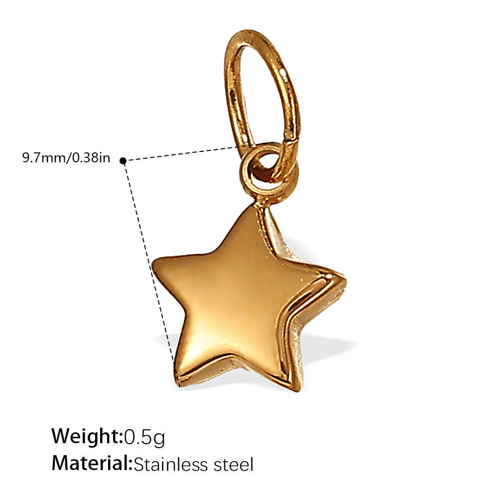 Wholesale wind hot sun moon stainless steel plated 18K gold Charms