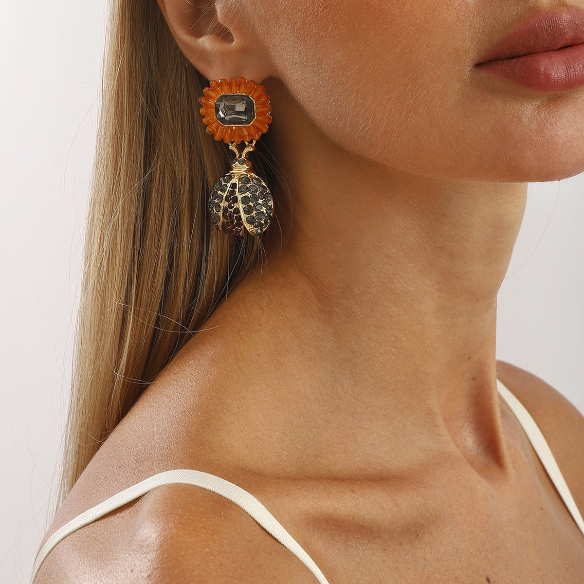 Wholesale Exaggerated Vintage Beetle Earrings