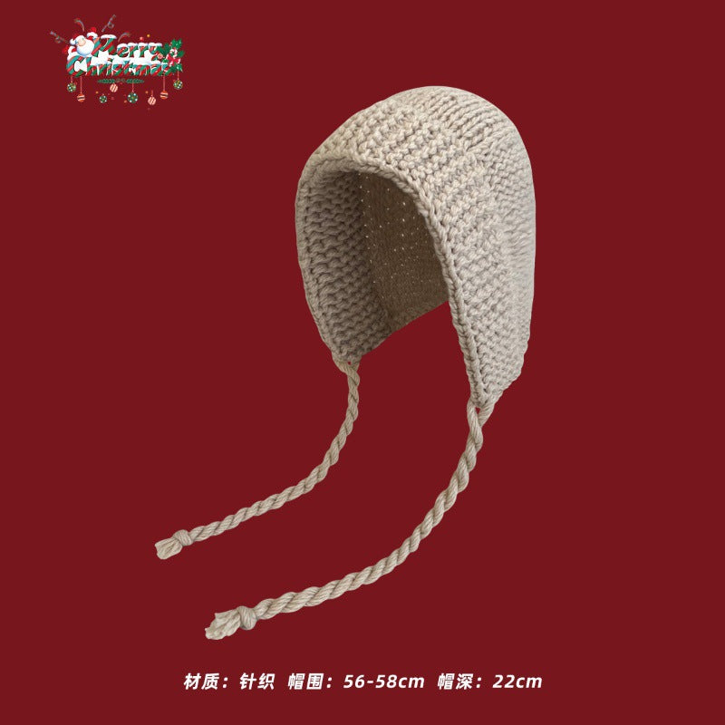 Wholesale Cute bear ears long braid plush hat